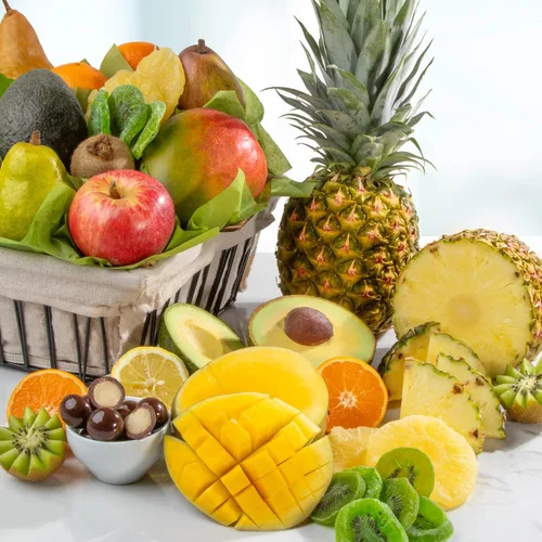 Miniatura 4 de A Gift Inside Cesta de frutas de abundancia tropical