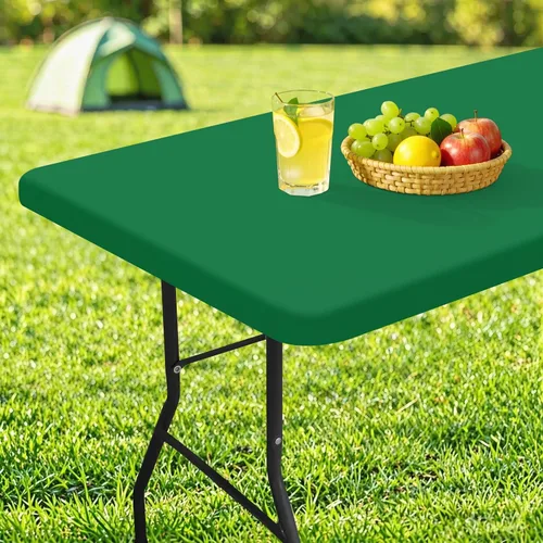 Miniatura 12 de homing Mantel cuadrado ajustable de poliéster impermeable, protector de mesa lavable para picnic, campamento, al aire libre (negro, 34 x 34 pulgadas)
