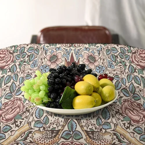 Miniatura 345 de Mantel Floral Retro de Pájaros, Diseño Original Bohemio William Morris Estampado Cubierta de Mesa para Hogar Picnic Fiesta Comedor Cocina William
