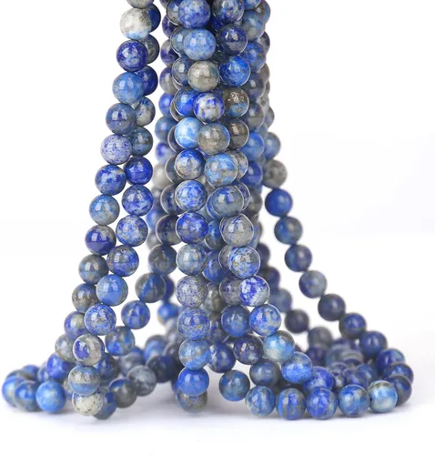 Miniatura 3 de 70 piedras preciosas curativas naturales de 0.315 pulgadas, piedra energética de lapislázuli, cuentas sueltas redondas, cuentas de cristal