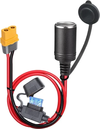 Miniatura 8 de 12AWG Cable de extensión de enchufe de encendedor de cigarrillos hembra para motocicleta, SAE, 12V-24V, para cargadores de batería y accesorios