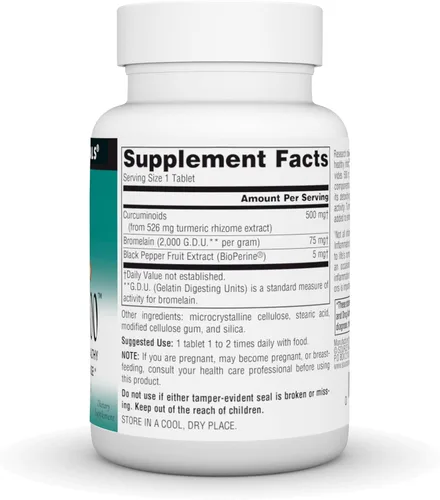 Miniatura 2 de Source Naturals La cúrcuma, apoya la respuesta saludable de la inflamación del cuerpo*, 500 mg - 60 Tabletas