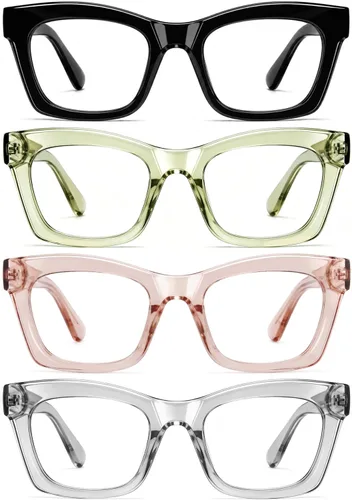 Miniatura 12 de CCVOO Lentes de lectura elegantes para mujer, anteojos elegantes, lectores de luz azul, tramposos