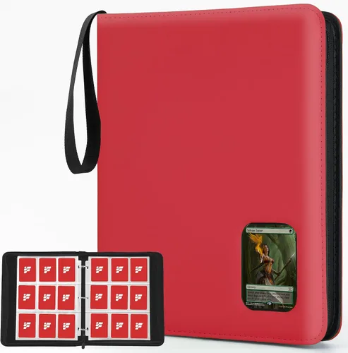 Miniatura 17 de Carpeta de tarjetas coleccionables de 9 bolsillos, libro de tarjetas premium para 360 tarjetas, álbum de tarjetas resistente para tarjetas