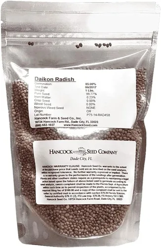 Hancock Seed Co. Semillas de rábano Daikon, 50 libras.