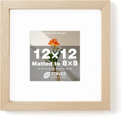 Miniatura 33 de TONES FRAME DESIGN Juego de 2 portarretratos de 5 x 7 pulgadas con acabado de chapa de madera maciza de roble de 5 x 7 pulgadas con paspartú de 4 x