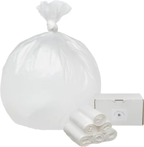 Top Knot Bags Bolsa de basura de 33 galones, 33 x 40 pulgadas, transparente, 150 unidades, forro para latas de 30 galones, 31 galones, 32 galones,