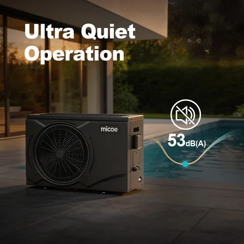 Miniatura 6 de MICOE Bomba de calor para piscina de 75,000 BTU, calentador de bomba de calor de fuente de aire eléctrica inteligente para piscinas sobre el suelo