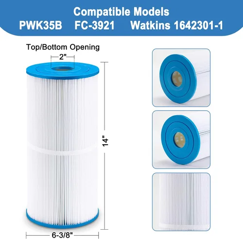 Miniatura 2 de REEPLAR PWK35B reemplaza los filtros de spa Hot Springs Limelight, compatible con Watkins 1642301-1, 78161, 78286, Filbur FC-3921, cartucho