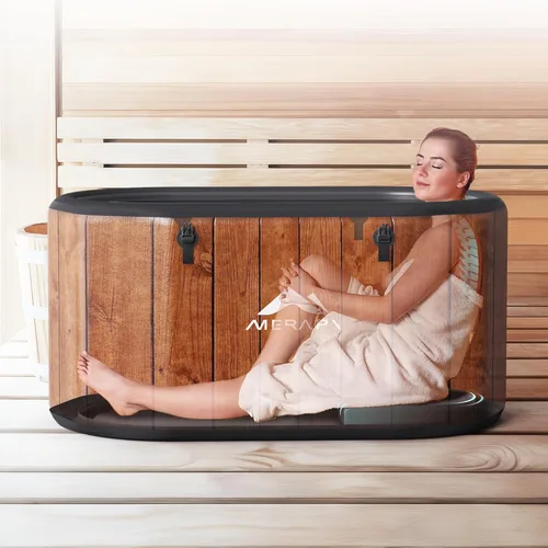 MERAPI Tina de inmersión fría XL de 170 galones con cojín, bañera de hielo mejorada para atletas, compatible con enfriadores de agua, baño de hielo