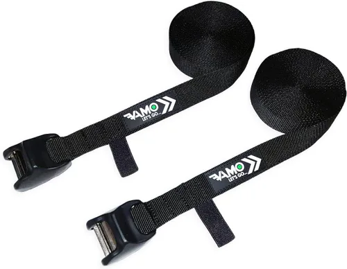 Miniatura 5 de VAMO SUP Kayak Surf Rack Correas de amarre - Par negro (15 pies)