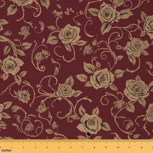 Miniatura 30 de Feelyou The Yard - Tela de flores Groovy de 2 yardas para niños, tela de tapicería floral retro para sillas para niños, niñas, adolescentes, flores
