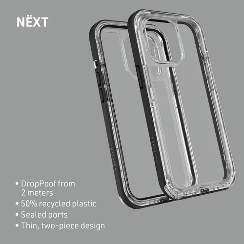 Miniatura 5 de LifeProof NEXT SERIES - Funda para iPhone 13 Pro (solamente) - Cristal negro (transparente/negro)