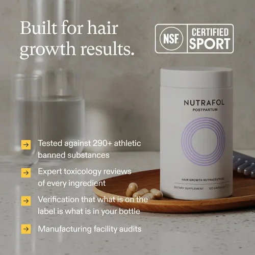 Miniatura 11 de Nutrafol Postpartum Hair Growth Supplements, Clinically Tested for Visibly Thicker Hair and Less Shedding, Breastfeeding-friendly
