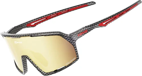 Miniatura 7 de KAPVOE Gafas de sol polarizadas para ciclismo y deportes para hombres y mujeres, protección UV400, MTB Bicicleta, pesca, bicicleta de montaña 07-Rojo