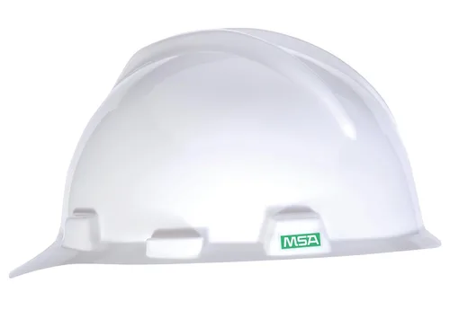 Miniatura 10 de MSA 477484 V-Gard - Casco de seguridad, con suspensión de trinquete Fas-Trac III, carcasa de polietileno, protección anti-impacto superior, correas