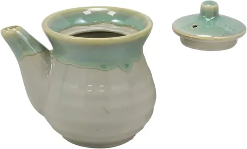 Miniatura 4 de Dispensador de botellas de salsa de soja japonesa, paquete de 2, olla de cerámica Shoyu con tapa, servidor de salsa de soja tradicional
