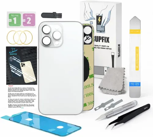 Miniatura 33 de Reemplazo de cristal trasero para iPhone 15Pro Max con herramientas Repir Big Hole OEM Rear Cover Glass Pre-Installed Internal Parts Easier