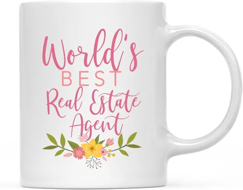 Miniatura 34 de Andaz Press Taza de café de 11 oz, regalo de broma de la mejor abbuela del mundo, diseño floral, paquete de 1