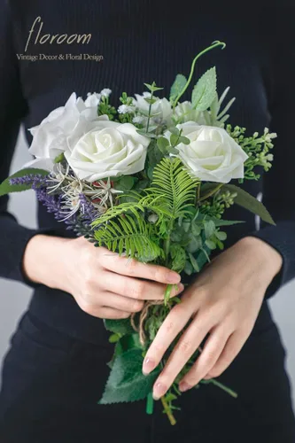 Miniatura 2 de Floroom - Flores artificiales de espuma con aspecto real y tallos, para manualidades, ramos de boda, centros de mesa, despedida de soltera, fiesta