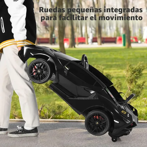Miniatura 9 de INFANS Lamborghini Sian - Auto de paseo para niños con licencia de 12 V, con control remoto para padres, suspensión de resorte, reproductor de MP3
