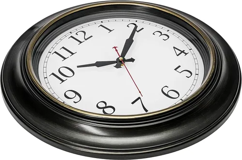 Miniatura 2 de Bernhard Products Reloj de pared grande de 18 pulgadas, de cuarzo, silencioso, sin tictac, funciona con pilas, para el hogar, sala de estar, sobre