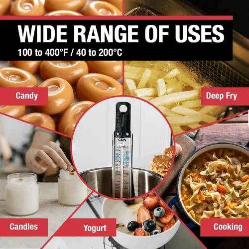 Miniatura 4 de Termómetro para dulces y frituras CDN TCG400, Rojo