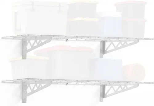 Miniatura 12 de Estante de pared SafeRacks, para garaje, 2 unidades, 45.72 x 121.92 cm, con ganchos para bicicleta Hammertone