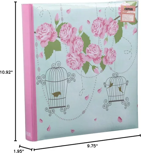 Miniatura 8 de Arpan Álbum de fotos grande de 5 x 7 pulgadas para 200 unidades, regalo ideal x 1 (estilo vintage de jaula rosa Shabby Chic)