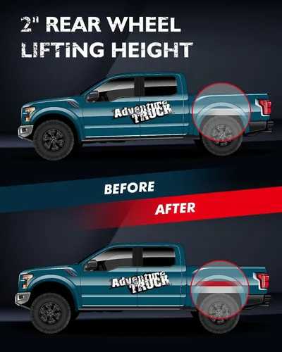 Miniatura 3 de KAX Kit de nivelación trasero de 1-2" Compatible con Jeep Cherokee 1984-2001 2WD/4WD Grilletes de bajada trasera de acero de alta resistencia