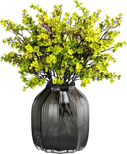 Miniatura 31 de JAKY-Global Flores Artificiales de Tela Aliento de Bebé 12 Ramos Plantas de Seda Falsas Europeas Decoración de Boda Fiesta Ramos de Tacto Real DIY