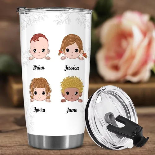 Miniatura 3 de WHIDOBE Vaso de jubilado personalizado (4 niños) personalizado para jubilados bajo nueva administración, mira a los nietos para obtener detalles