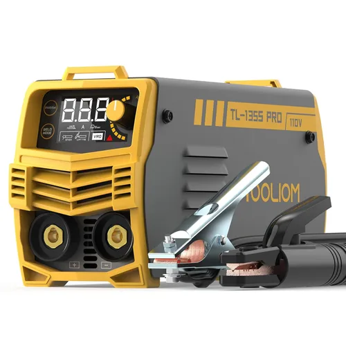 Miniatura 10 de TOOLIOM Soldadora de varilla 195A 110/220V de doble voltaje con antorcha TIG de elevación, pantalla LCD, inversor IGBT con arranque en caliente