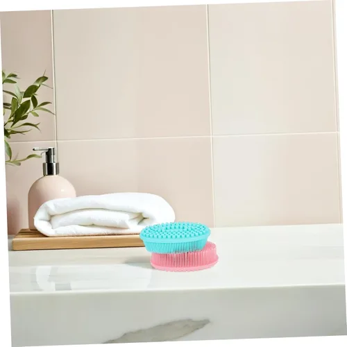 Miniatura 4 de Cepillo exfoliante de baño de doble cara, masajeador de cuero cabelludo, suave y suave para niño y niña, promueve el desarrollo sensorial