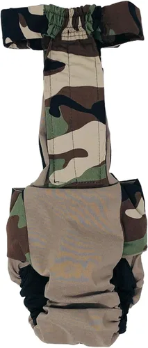 Miniatura 9 de Pañal para perro Camo on Brown, L, con agujero para la cola, fabricado en Estados Unidos