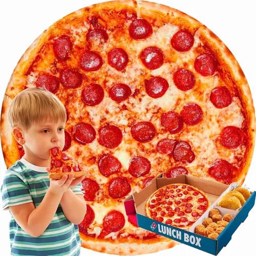 Pepperoni - Manta de pizza para baby shower, elefante blanco, regalos para niños, mantas envolventes para niños y niñas, para fiestas, novedosas