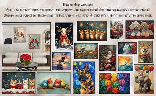 Miniatura 7 de Home of Poker Playing Pit Bull Dogs - Lienzo decorativo de pared de alta calidad listo para colgar, lienzo de pared impreso de animales únicos