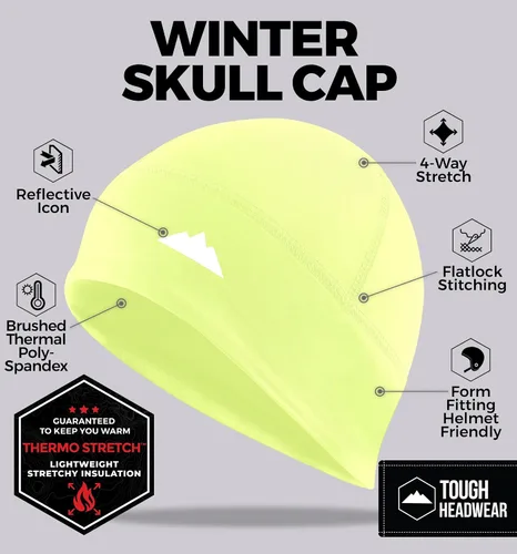 Miniatura 3 de Skull Cap Helmet Liner Running Beanie - Winter Thermal Under Helmet Cycling Head Hat - Ultimate Moisture Wicking Performance