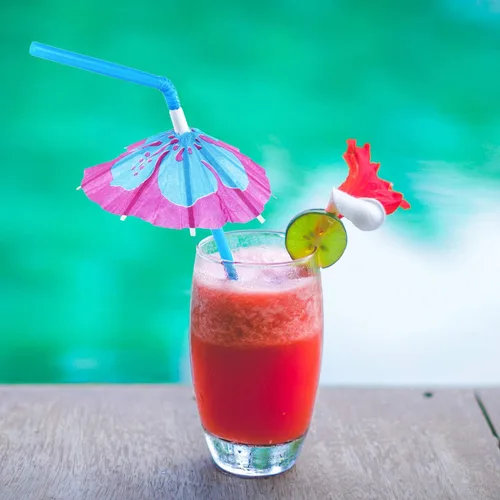 Miniatura 3 de Super Z Outlet Pajitas tropicales hawaianas para playa, decoración de fiesta Luau para cócteles y bebidas, paquete de 48