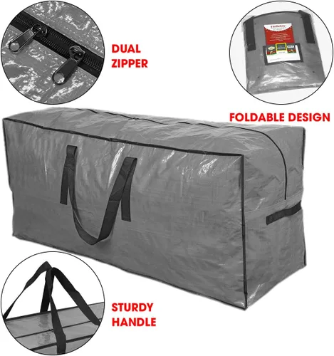 Miniatura 3 de Bolsa de almacenamiento para árbol de Navidad de Primode Bolsa alta para árbol de Navidad desmontado Estuche protector con cremallera para árbol