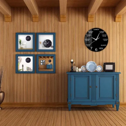 Miniatura 4 de Reloj de pared divertido de oficina de 12 pulgadas para el lugar de trabajo de la empresa, cuenta regresiva de las 5 en punto, cuarzo silencioso