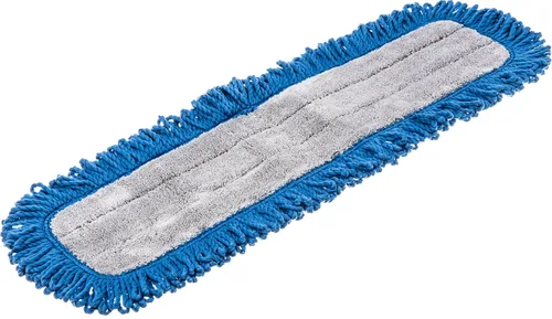 Miniatura 2 de FLO-PAC - Almohadilla para trapeador seco, flecos en bucle con centro de microfibra para limpieza de suelos y paredes, 18 pulgadas, azul