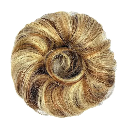 Miniatura 28 de HAIR COUTURE Avanti Moño desordenado - Pieza de extensión sintética instantánea, con pelo rizado ondulado postizo para mujeres