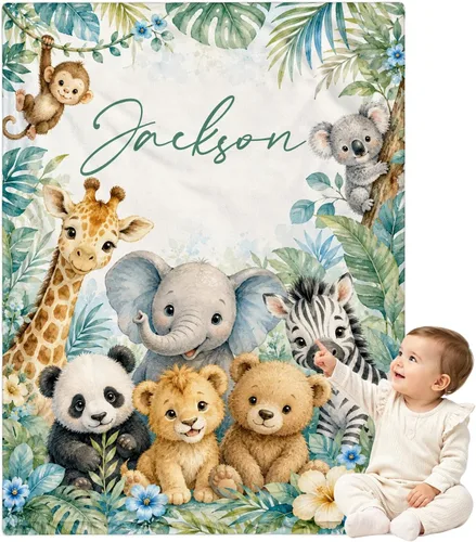 Miniatura 13 de Manta de bebé personalizada para niñas y niños, manta de bebé personalizada con nombre, mantas personalizadas con nombre para niños, manta de Lindas