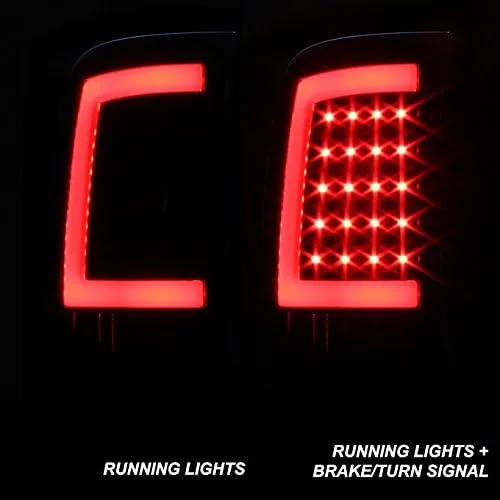 Miniatura 7 de AKKON - Para 07-14 GMC Sierra 1500 2500 3500HD, camioneta, carcasa negra, lente ahumada, luz de freno LED de forma C Negro humo