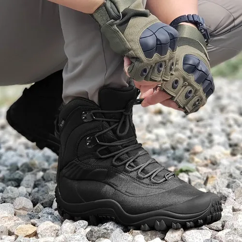 Miniatura 2 de Botas tácticas para hombre de 8 pulgadas, botas militares impermeables