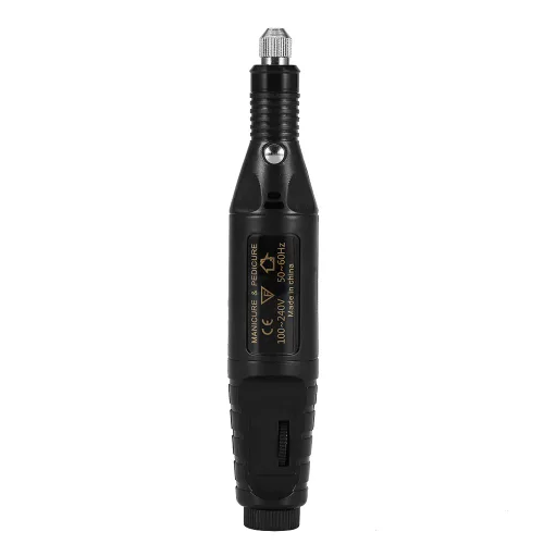Taladro de uñas eléctrico portátil profesional 100-240V manicura pedicura lima kit de taladro con bandas de lijado para uñas de gel acrílico, color