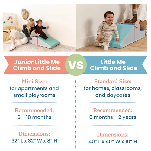 Miniatura 5 de ECR4Kids Softzone Little Me Climb and Slide, conjunto de juego para niños pequeños, contemporáneo, 2 piezas