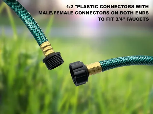 Miniatura 2 de Manguera de jardín de 1/2 pulgada de 3.3 pies, manguera de barco, tubo flexible con PVC sólido de 3/4 pulgadas macho a hembra para el hogar, exterior