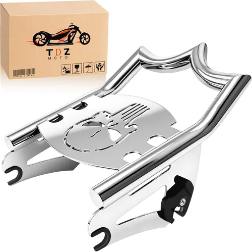 Miniatura 11 de TDZ Soporte para portabultos desmontable negro para Harley Touring Street Glide Road King Road Glide Electra Glide 2009-2024
